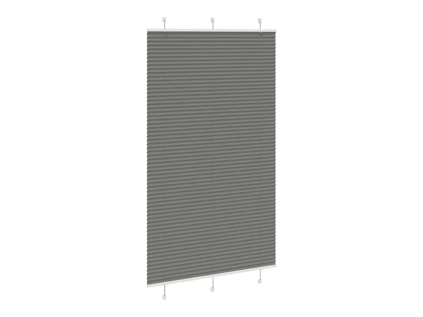 Estor plisado antracita 120x200 cm ancho tela 119,4 cm