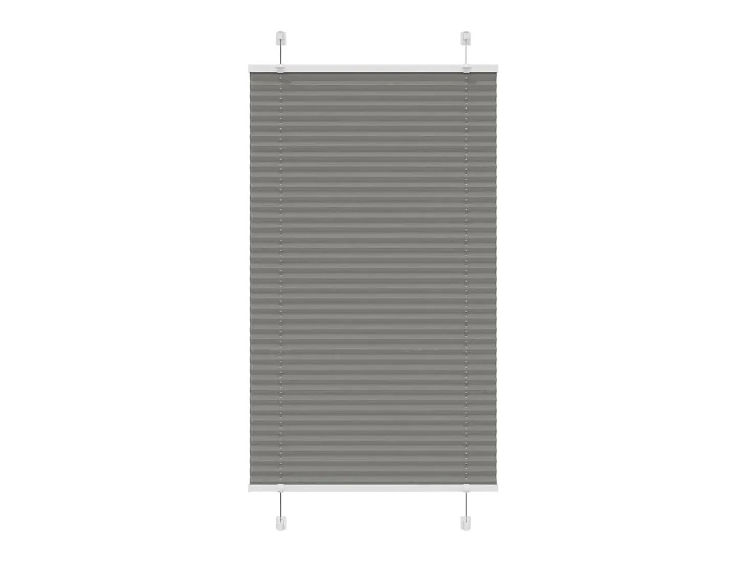 Estor plisado antracita 75x100 cm ancho tela 74,4 cm