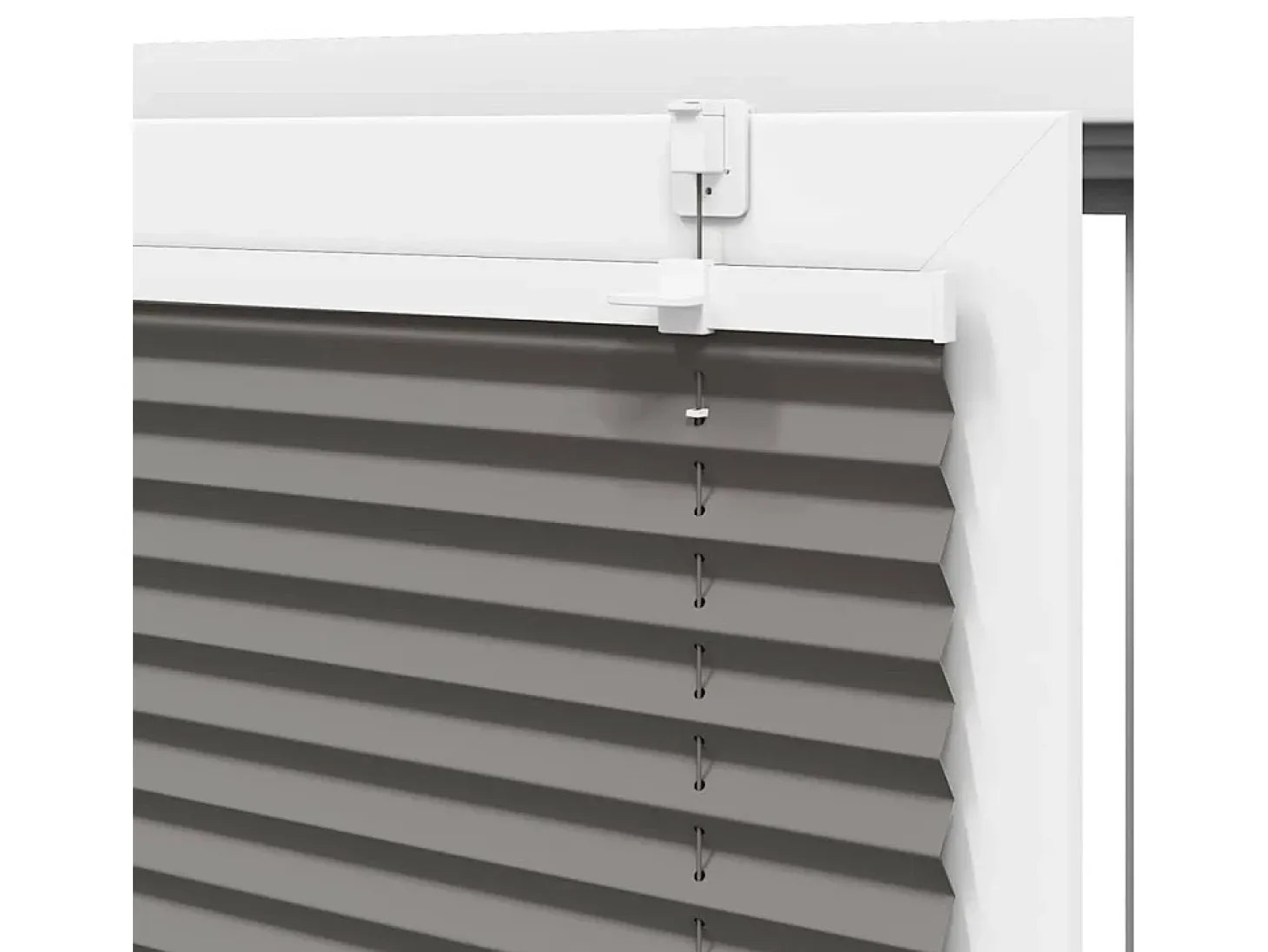 Estor plisado antracita 75x100 cm ancho tela 74,4 cm