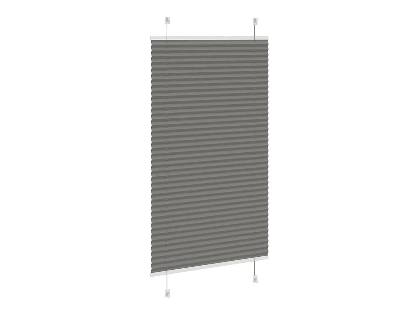 Estor plisado antracita 75x100 cm ancho tela 74,4 cm