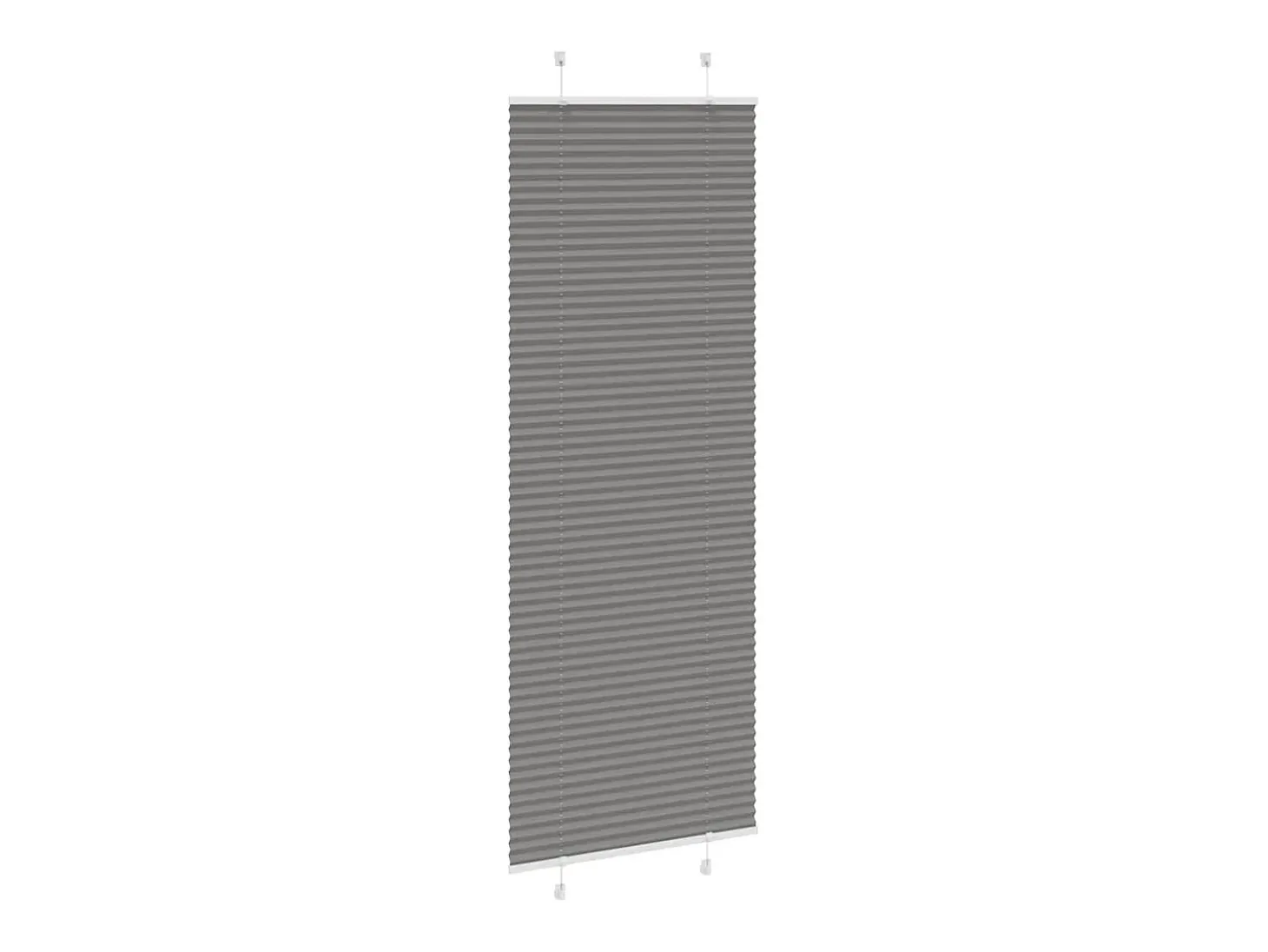 Estor plisado antracita 75x200 cm ancho tela 74,4 cm