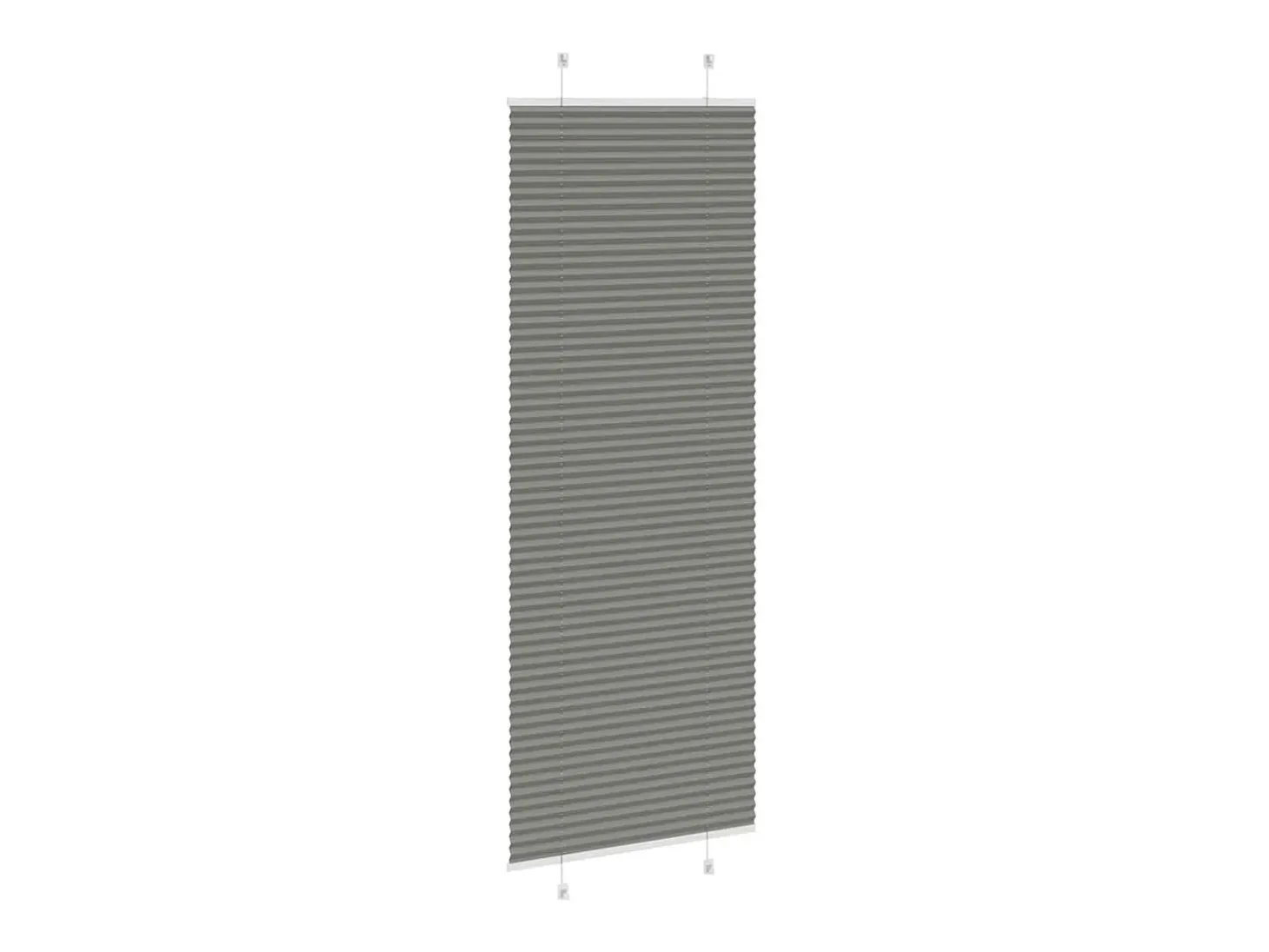 Estor plisado antracita 75x200 cm ancho tela 74,4 cm