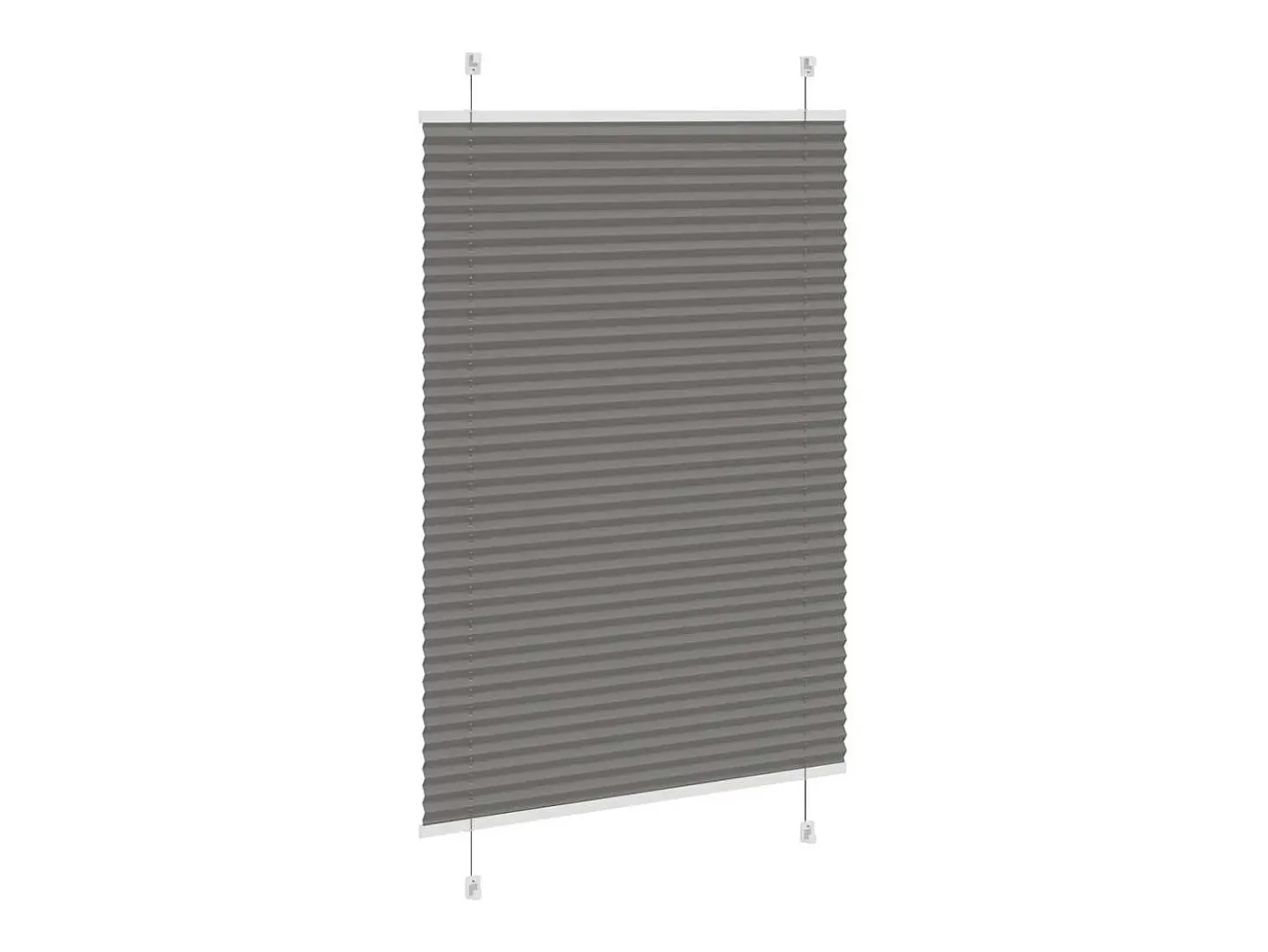 Estor plisado antracita 85x150 cm ancho tela 84,4 cm