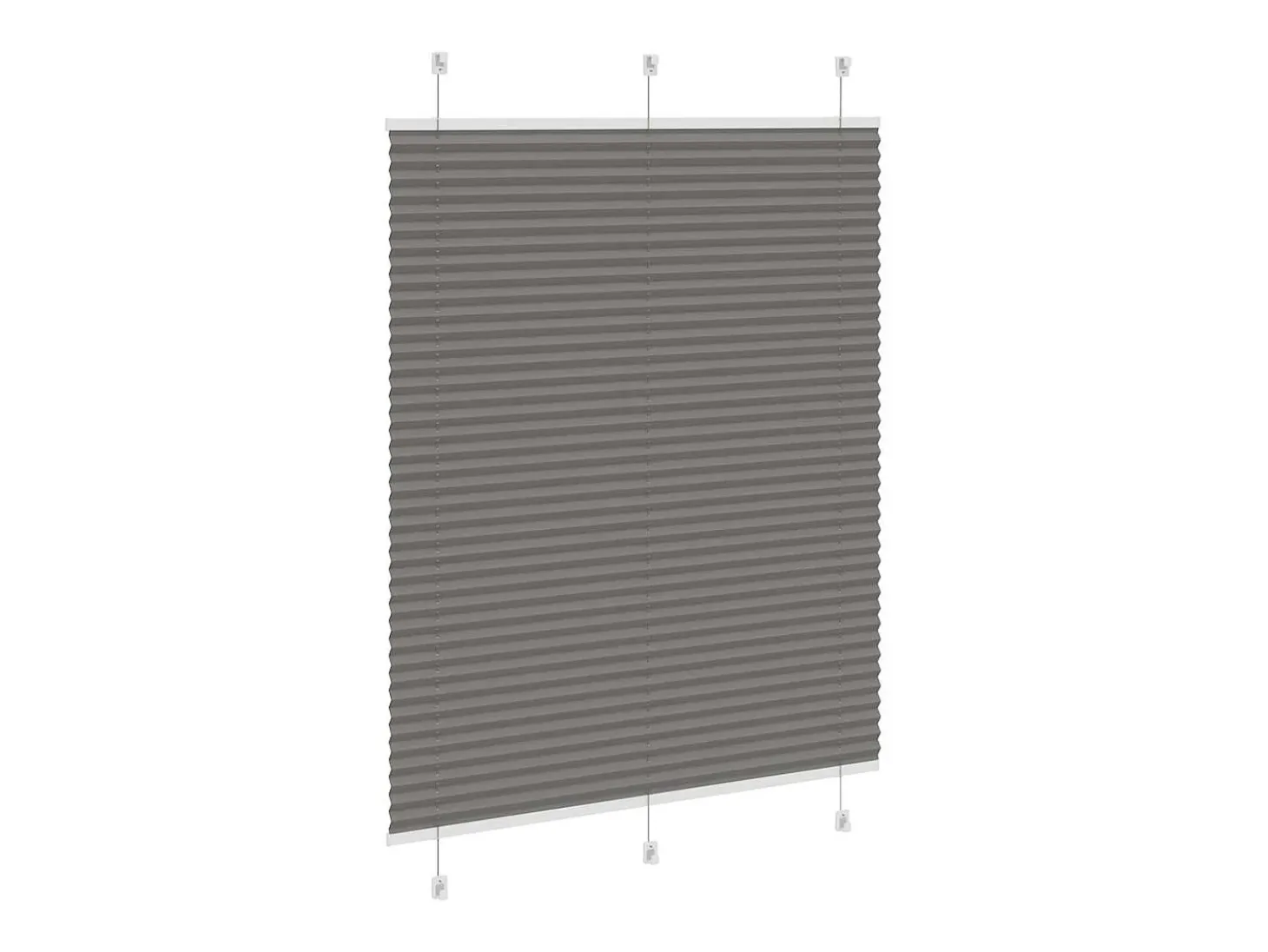 Estor plisado antracita 105x100 cm ancho tela 104,4 cm