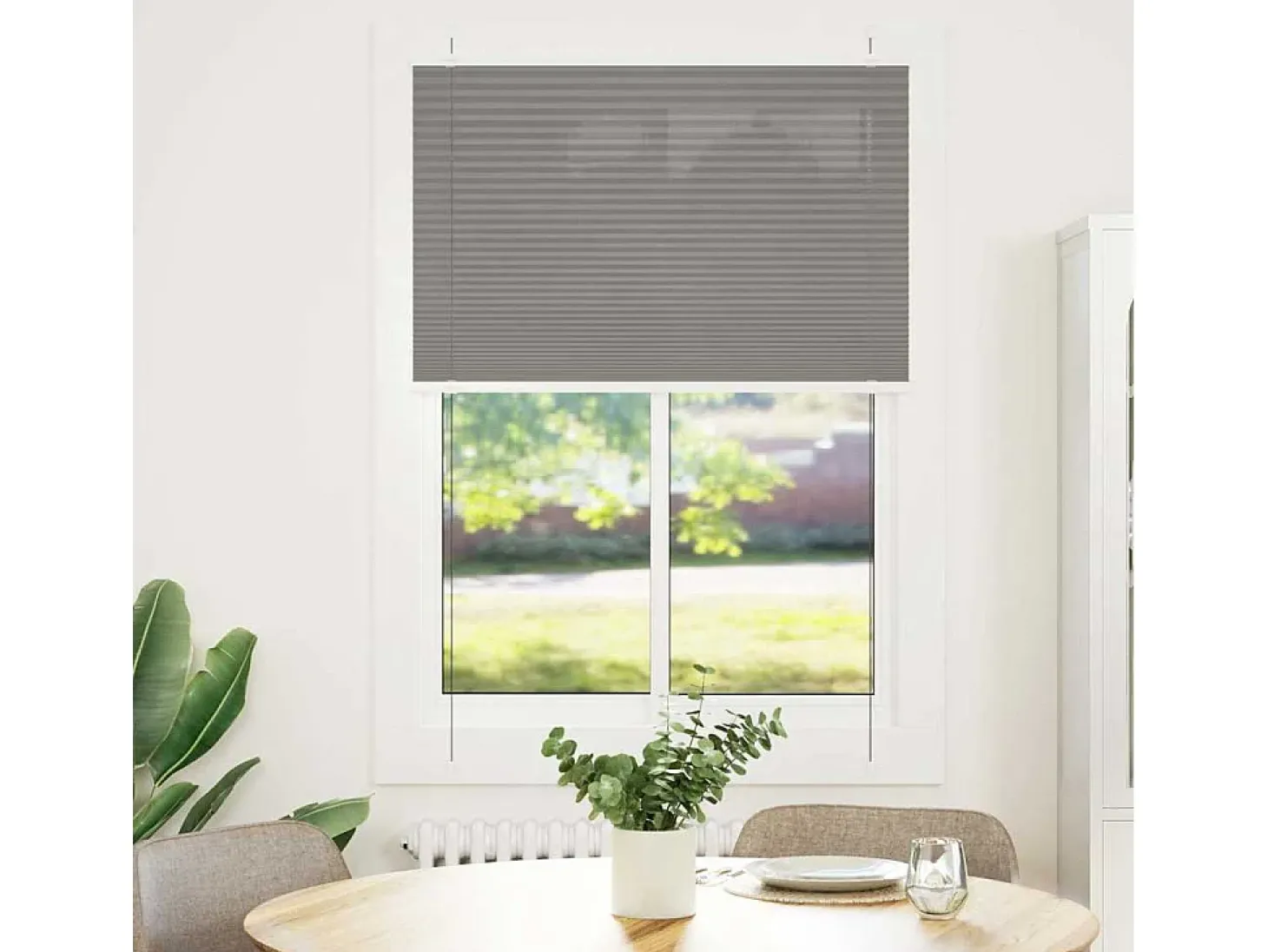 Estor plisado antracita 95x150 cm ancho tela 94,4 cm