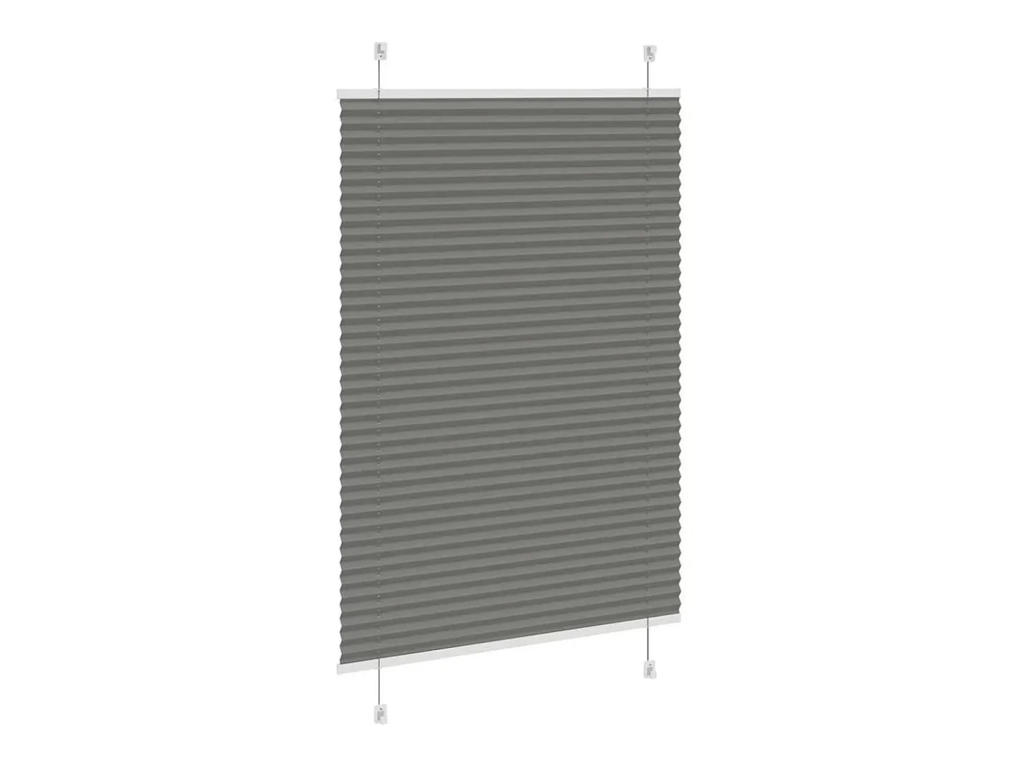 Estor plisado antracita 100x150 cm ancho tela 99,4 cm