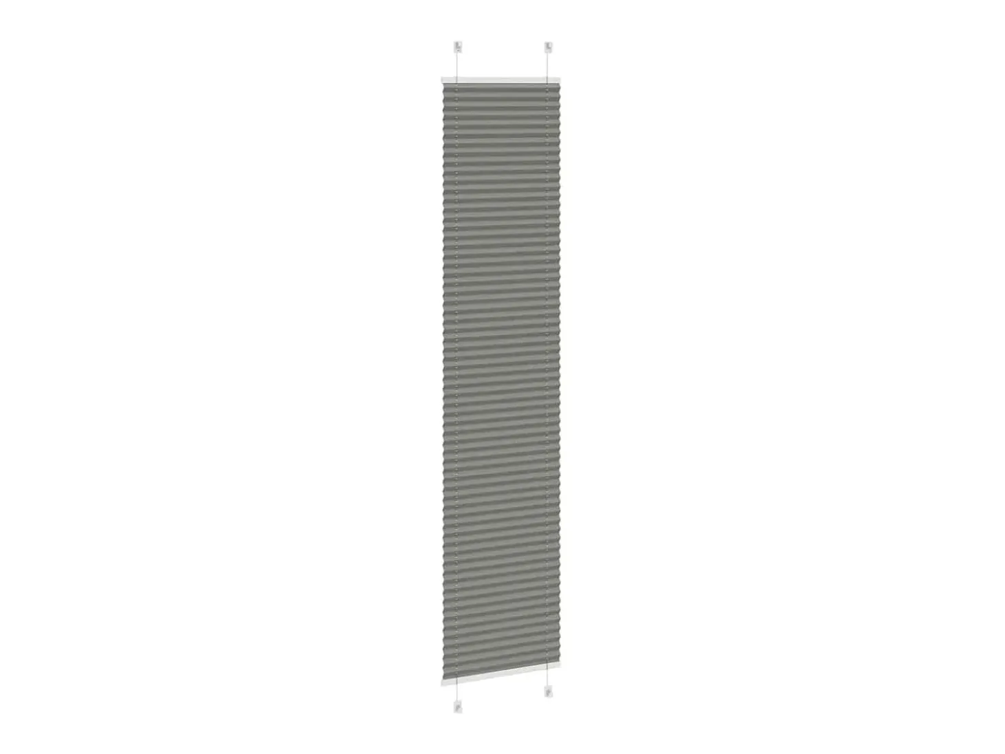Estor plisado antracita 45x200 cm ancho tela 44,4 cm