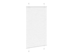 Estor plisado blanco 75x100 cm ancho tela 74,4 cm poliéster