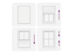Estor plisado blanco 95x100 cm ancho tela 94,4 cm poliéster
