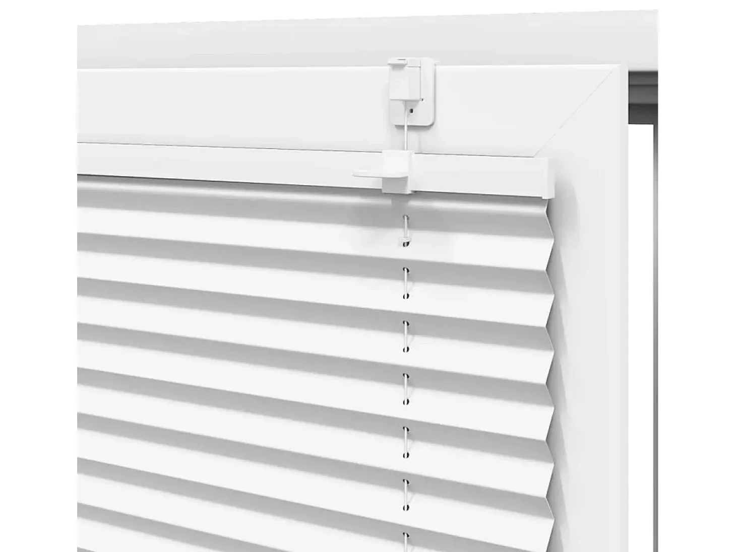 Estor plisado blanco 55x150 cm ancho tela 54,4 cm poliéster