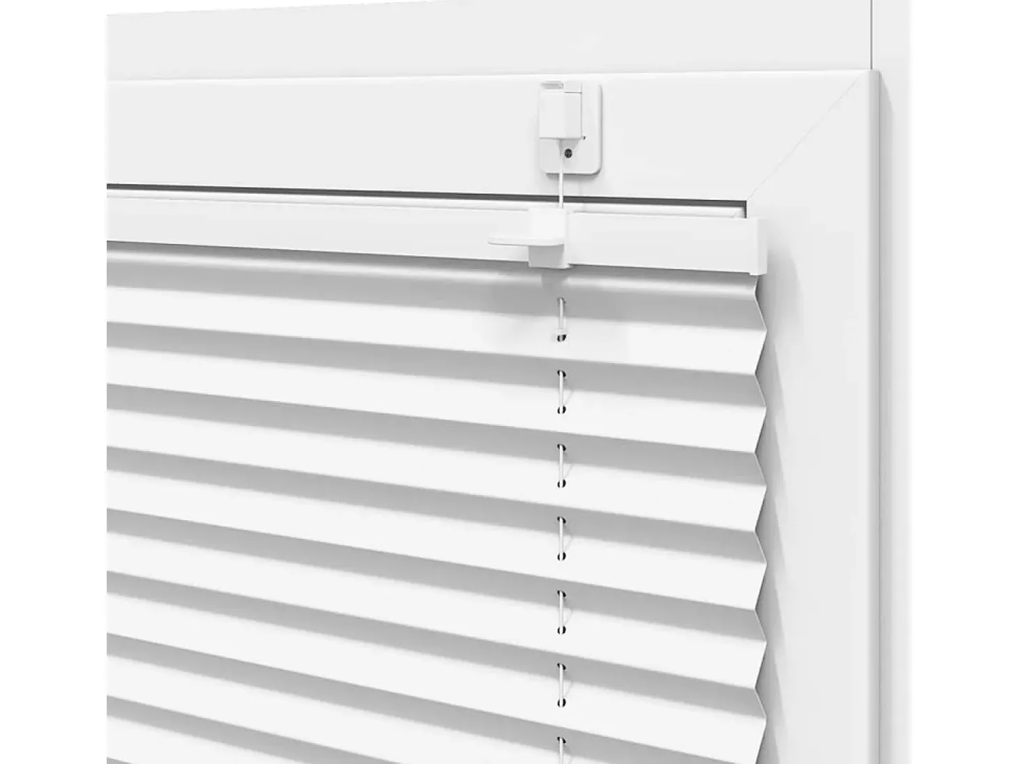Estor plisado blanco 55x150 cm ancho tela 54,4 cm poliéster