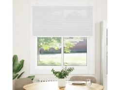 Estor plisado blanco 120x150cm ancho tela 119,4cm poliéster