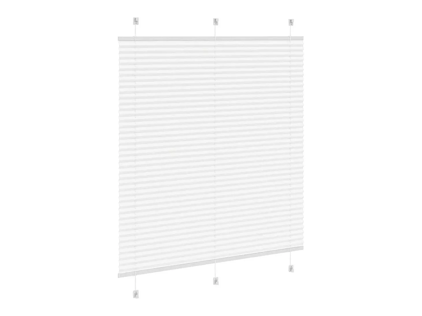 Estor plisado blanco 120x150cm ancho tela 119,4cm poliéster