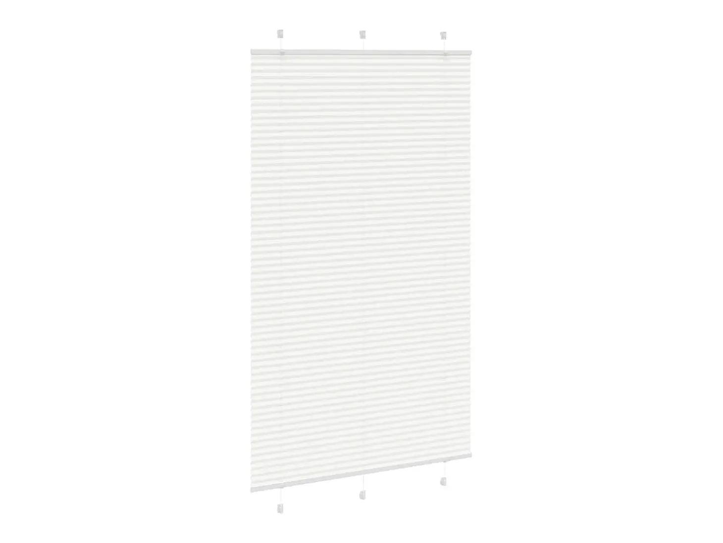 Estor plisado blanco 120x200cm ancho tela 119,4cm poliéster
