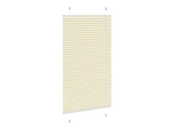 Estor plisado color crema 70x100 cm ancho tela 69,4 cm poliéster