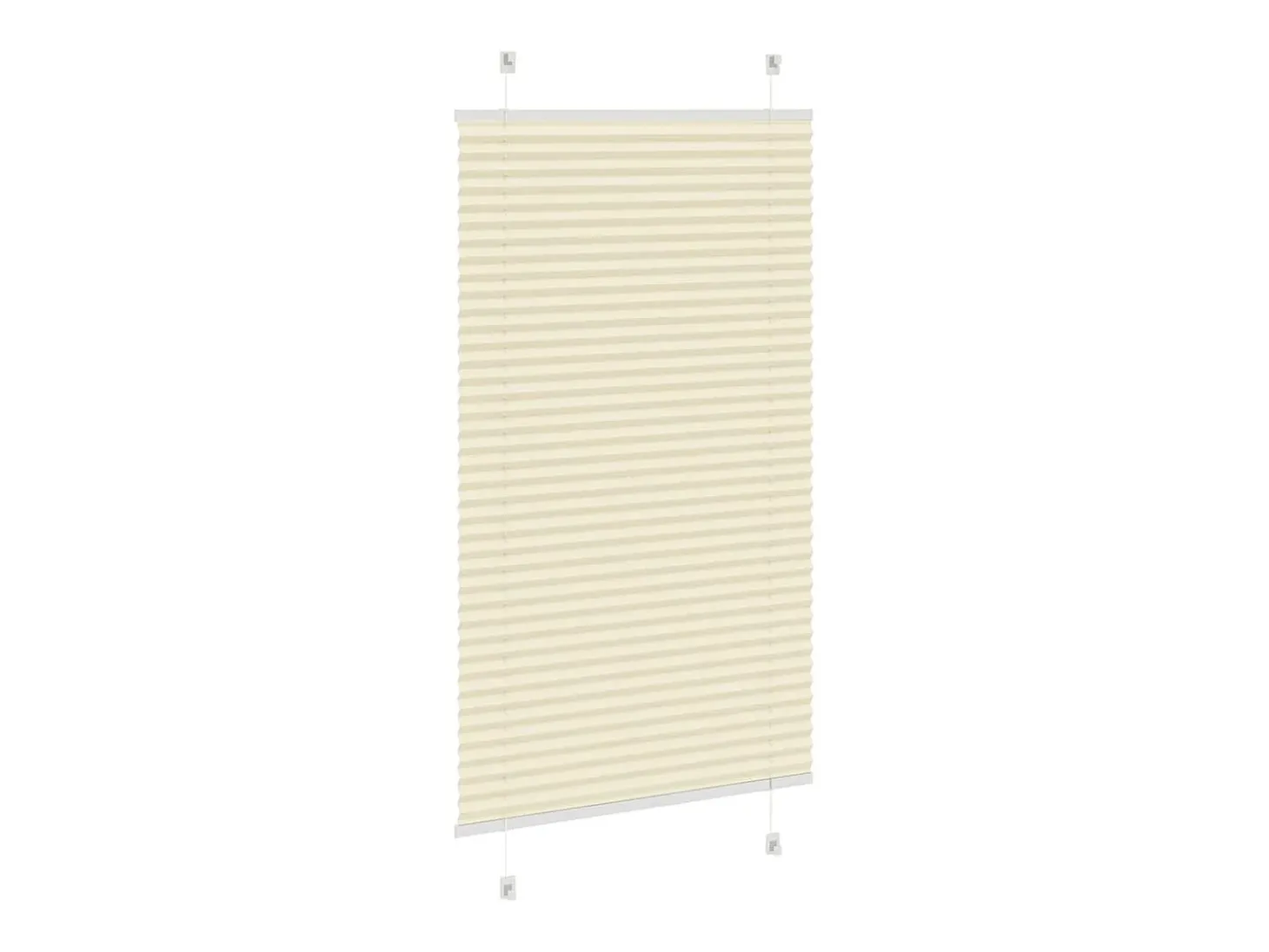 Estor plisado color crema 70x100 cm ancho tela 69,4 cm poliéster