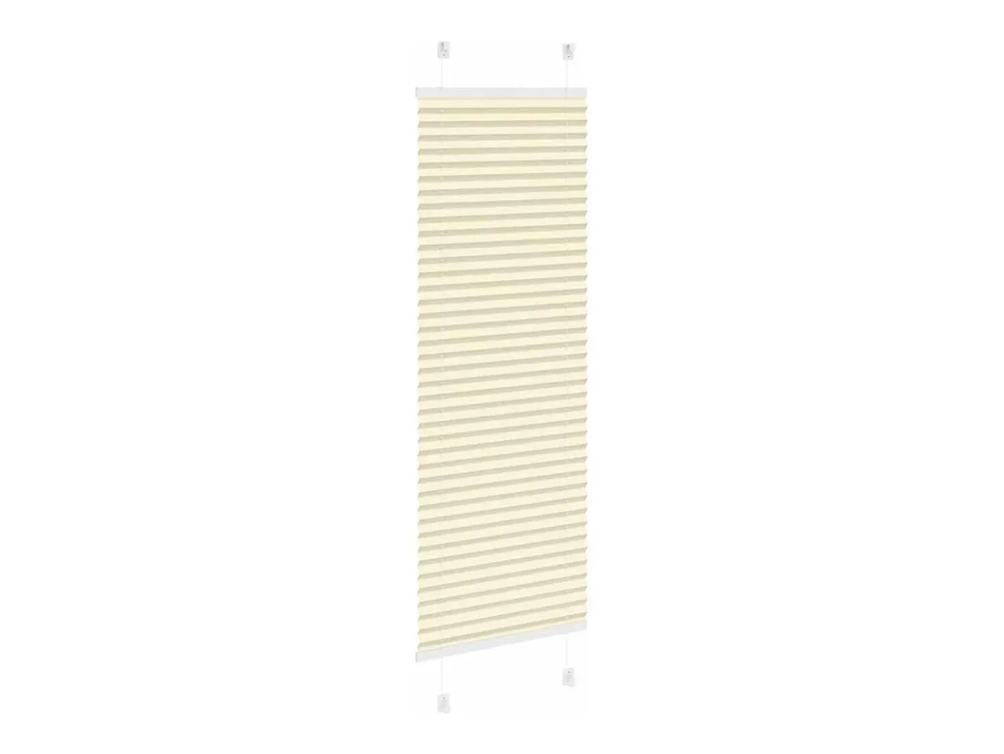 Estor plisado color crema 40x150 cm ancho tela 39,4 cm poliéster
