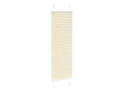 Estor plisado color crema 40x150 cm ancho tela 39,4 cm poliéster