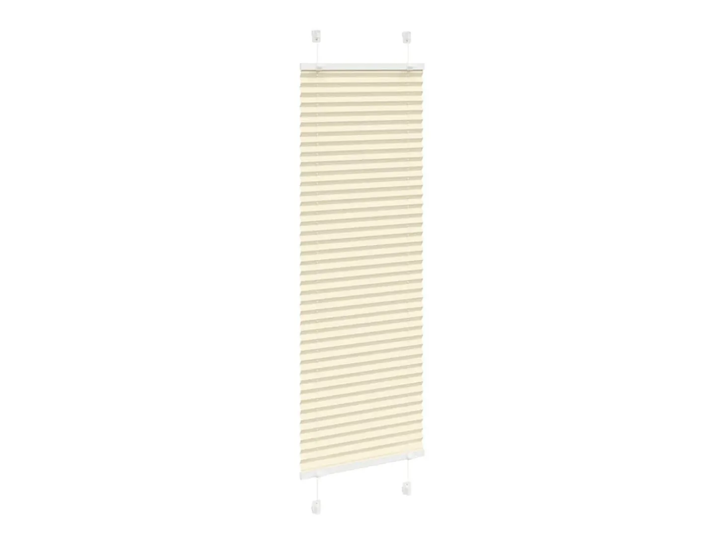 Estor plisado color crema 40x150 cm ancho tela 39,4 cm poliéster