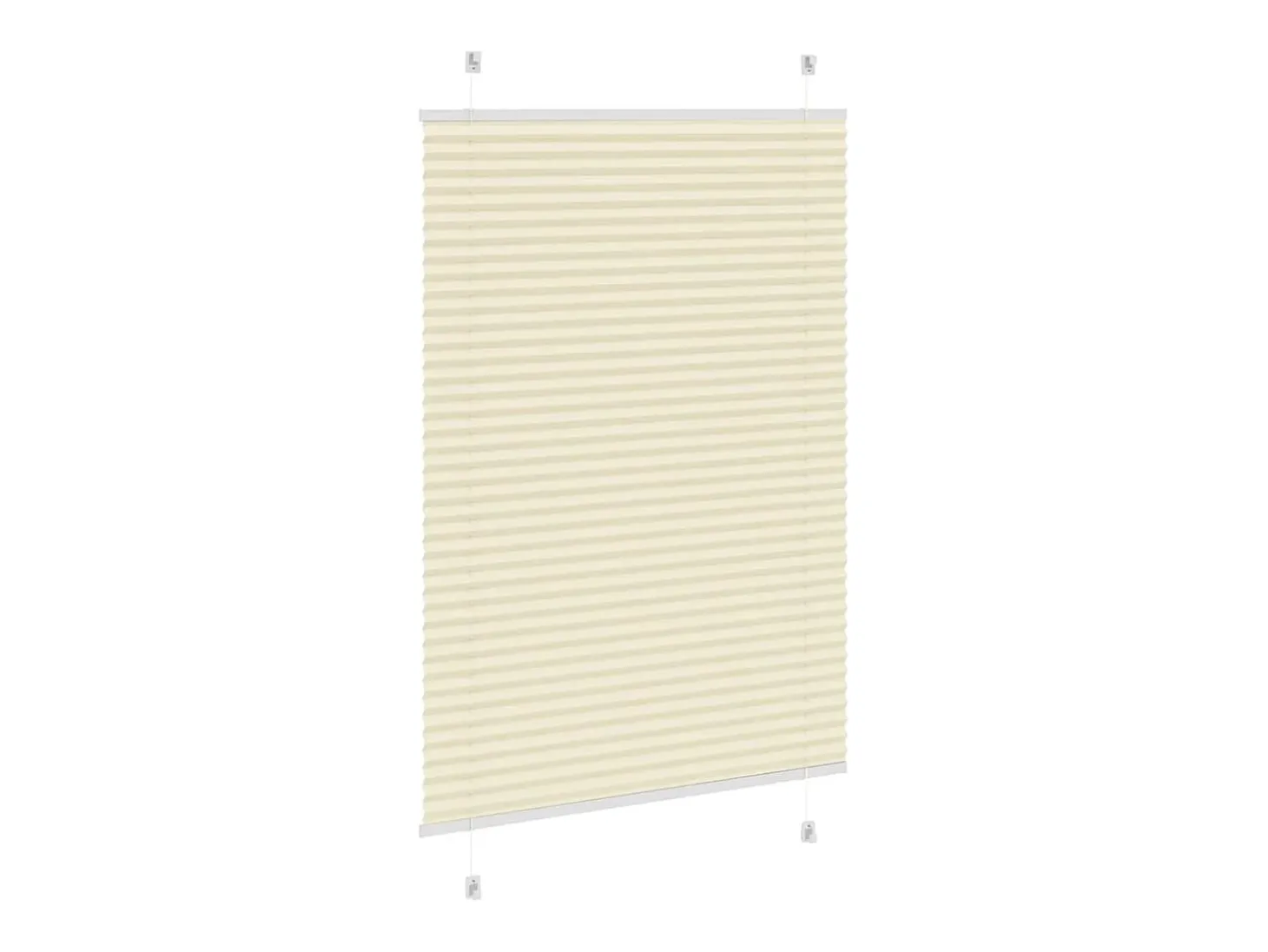 Estor plisado color crema 95x150 cm ancho tela 94,4 cm poliéster