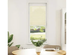 Estor plisado color crema 40x100 cm ancho tela 39,4 cm poliéster