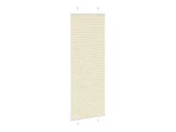 Estor plisado color crema 75x200 cm ancho tela 74,4 cm poliéster