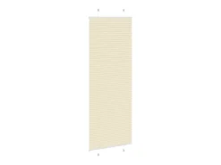 Estor plisado color crema 75x200 cm ancho tela 74,4 cm poliéster