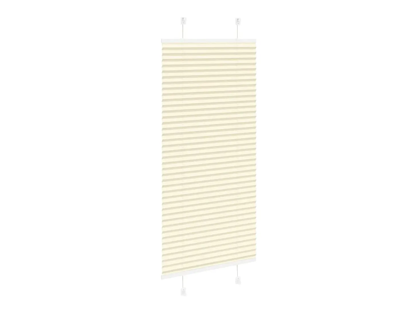 Estor plisado color crema 60x150 cm ancho tela 59,4 cm poliéster