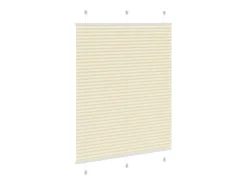 Estor plisado color crema 105x150cm ancho tela 104,4cm poliéster