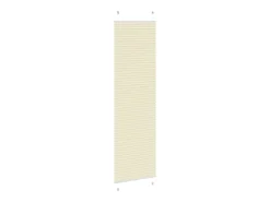 Estor plisado color crema 65x200 cm ancho tela 64,4 cm poliéster