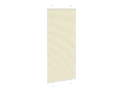Estor plisado color crema 90x200 cm ancho tela 89,4 cm poliéster