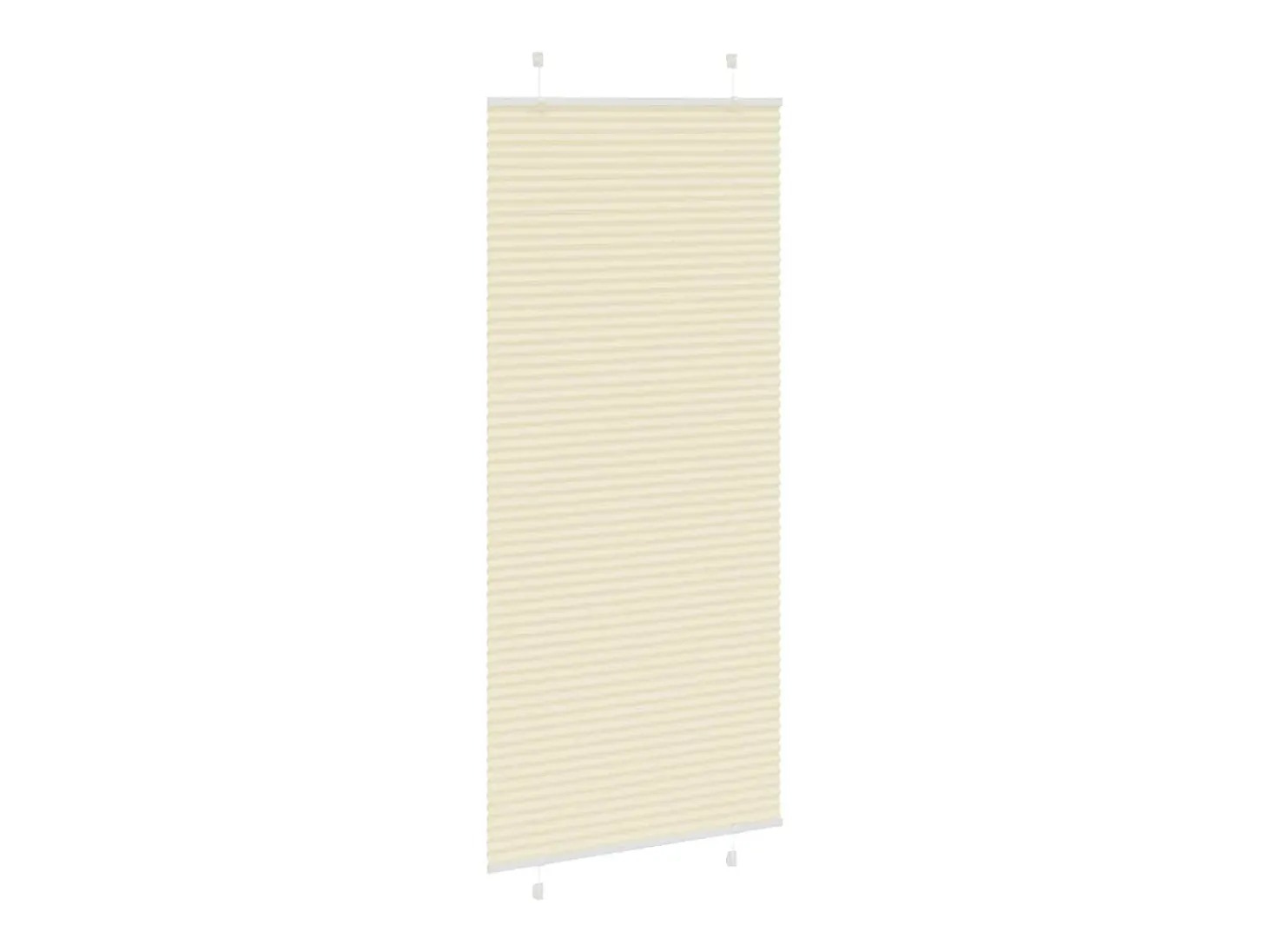Estor plisado color crema 90x200 cm ancho tela 89,4 cm poliéster