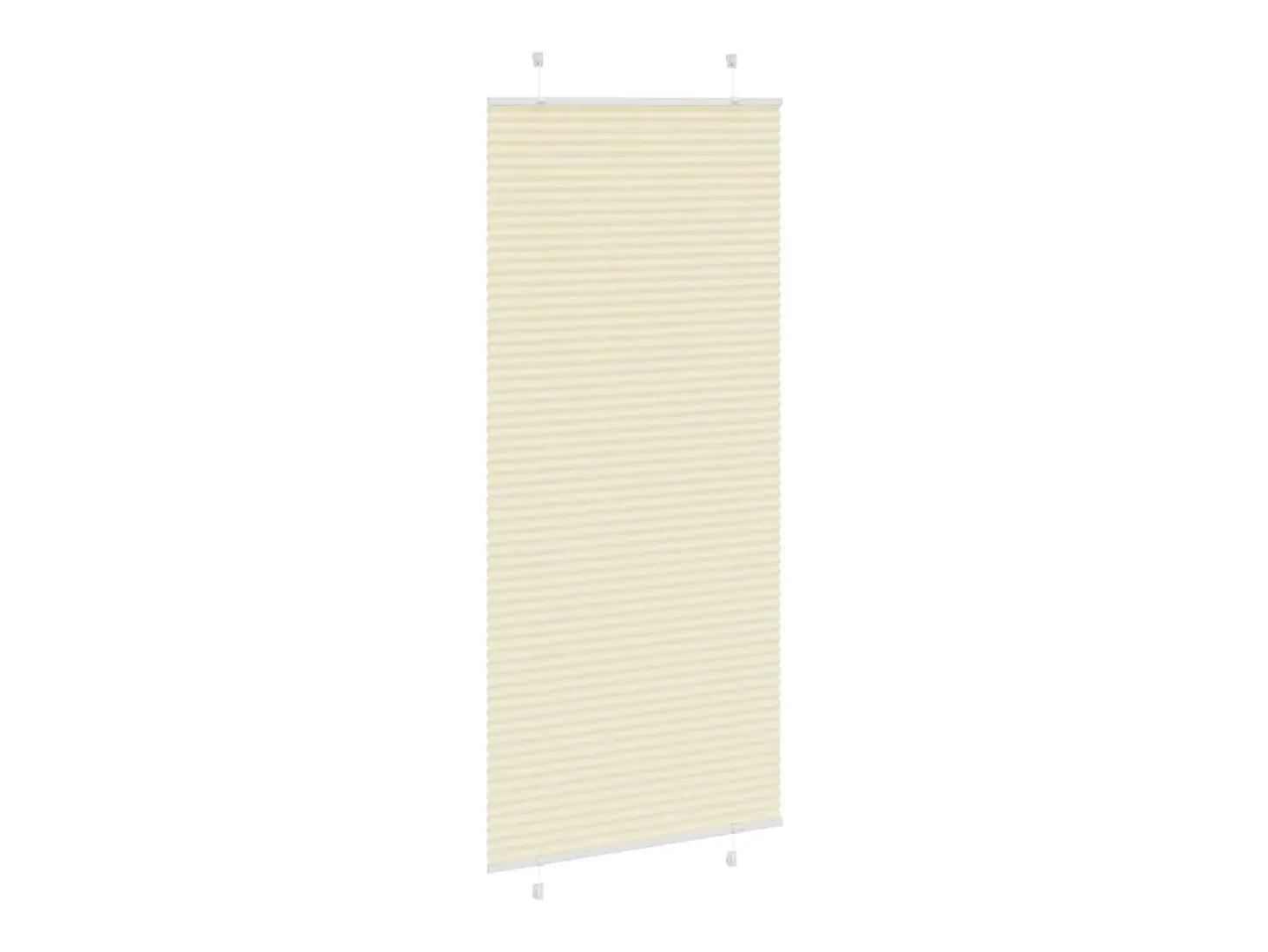Estor plisado color crema 100x200cm ancho tela 99,4 cm poliéster