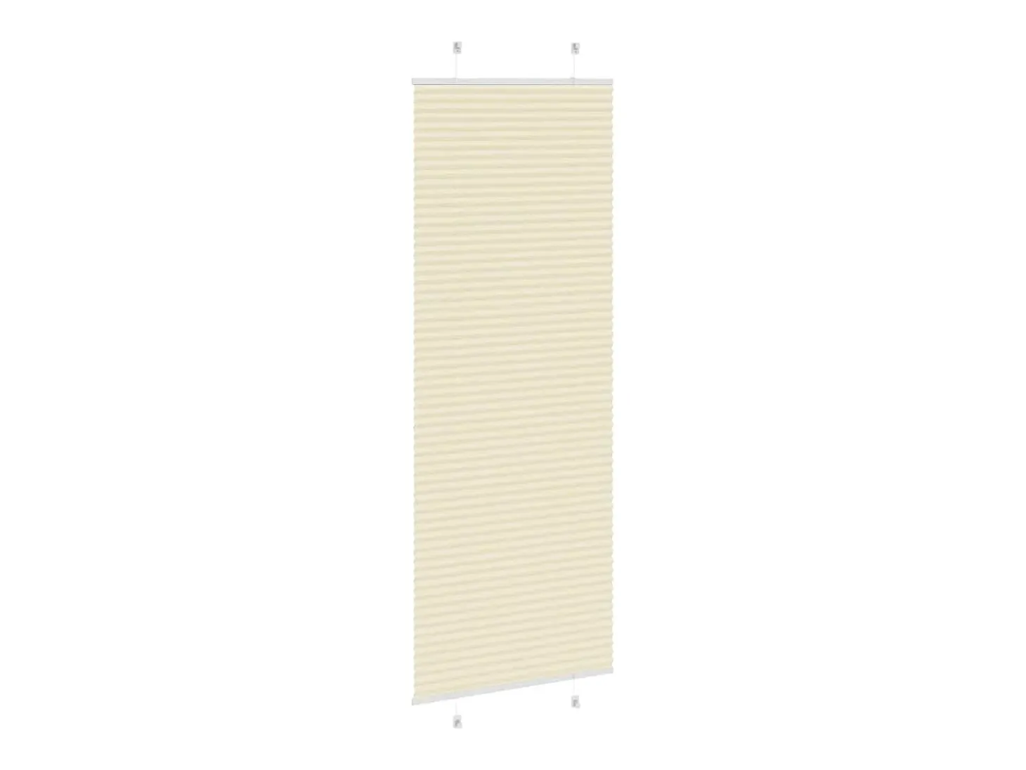 Estor plisado color crema 70x200 cm ancho tela 69,4 cm poliéster