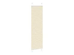 Estor plisado color crema 55x200 cm ancho tela 54,4 cm poliéster