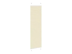 Estor plisado color crema 55x200 cm ancho tela 54,4 cm poliéster