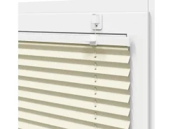 Estor plisado color crema 55x200 cm ancho tela 54,4 cm poliéster