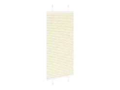 Estor plisado color crema 65x150 cm ancho tela 64,4 cm poliéster
