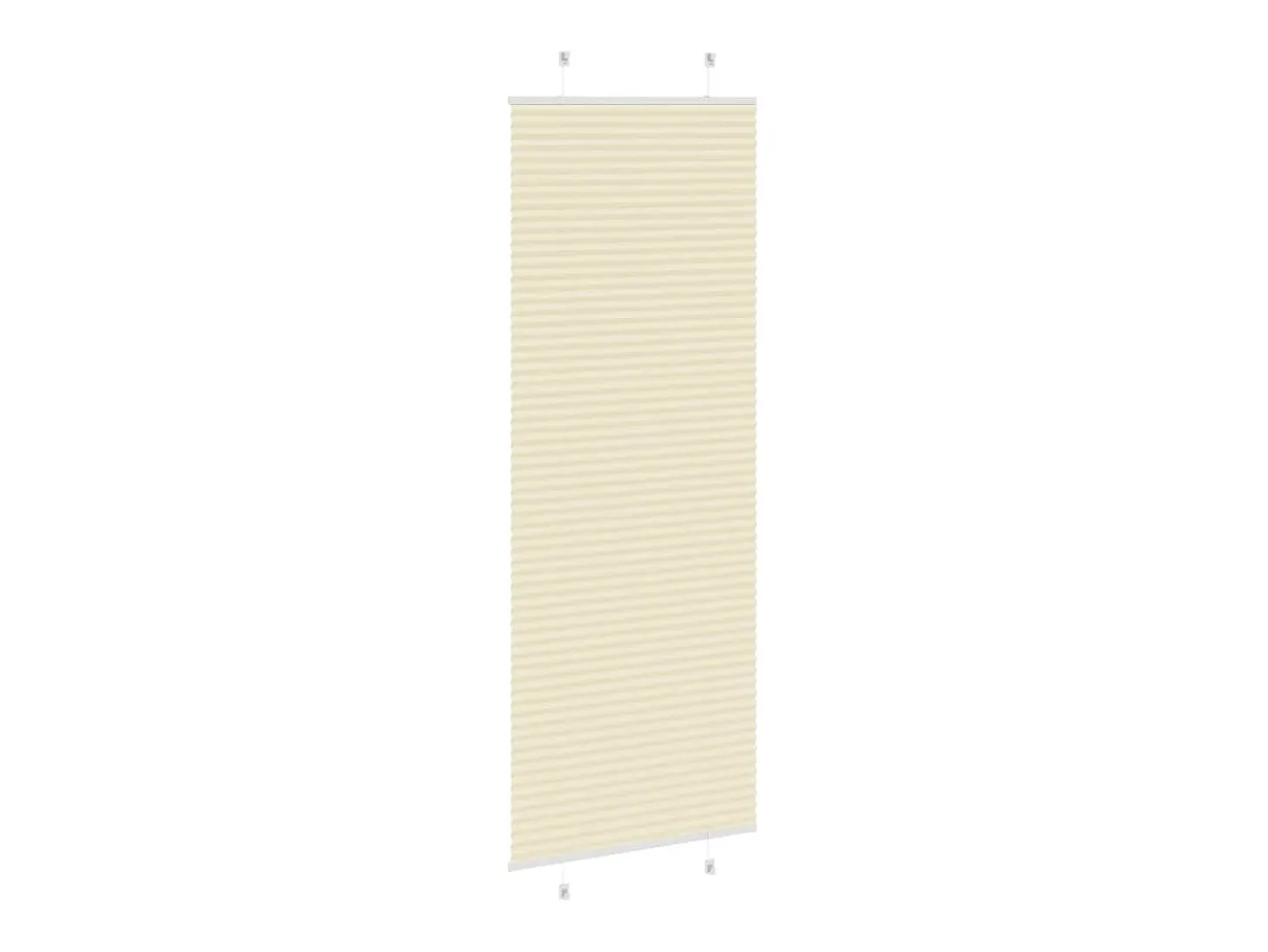 Estor plisado color crema 80x200 cm ancho tela 79,4 cm poliéster