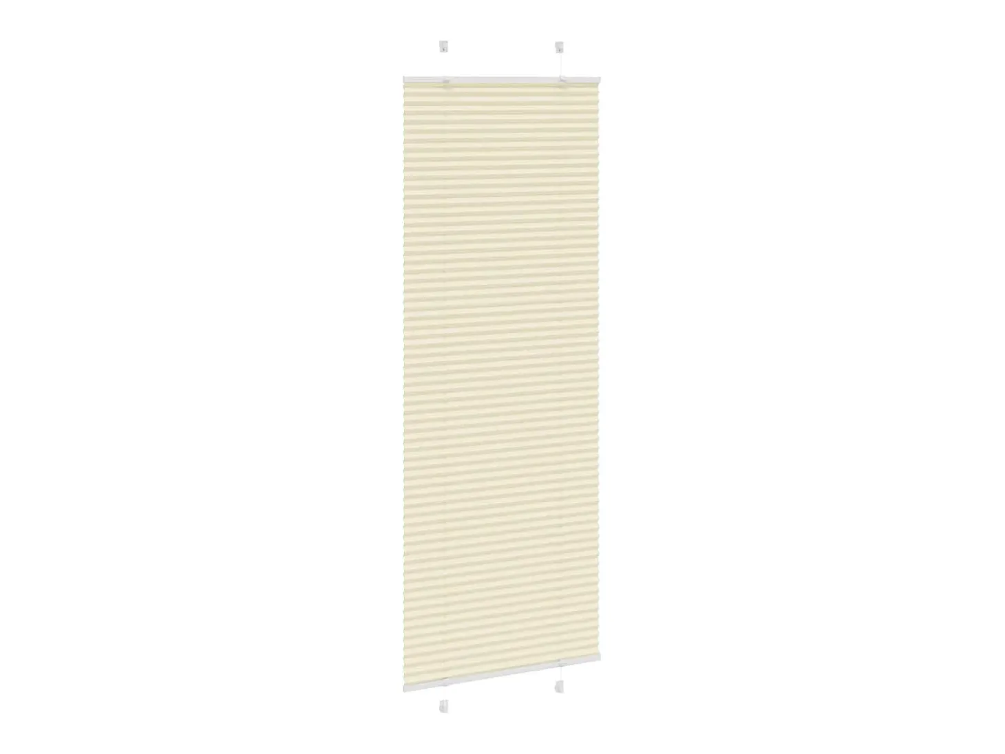 Estor plisado color crema 80x200 cm ancho tela 79,4 cm poliéster