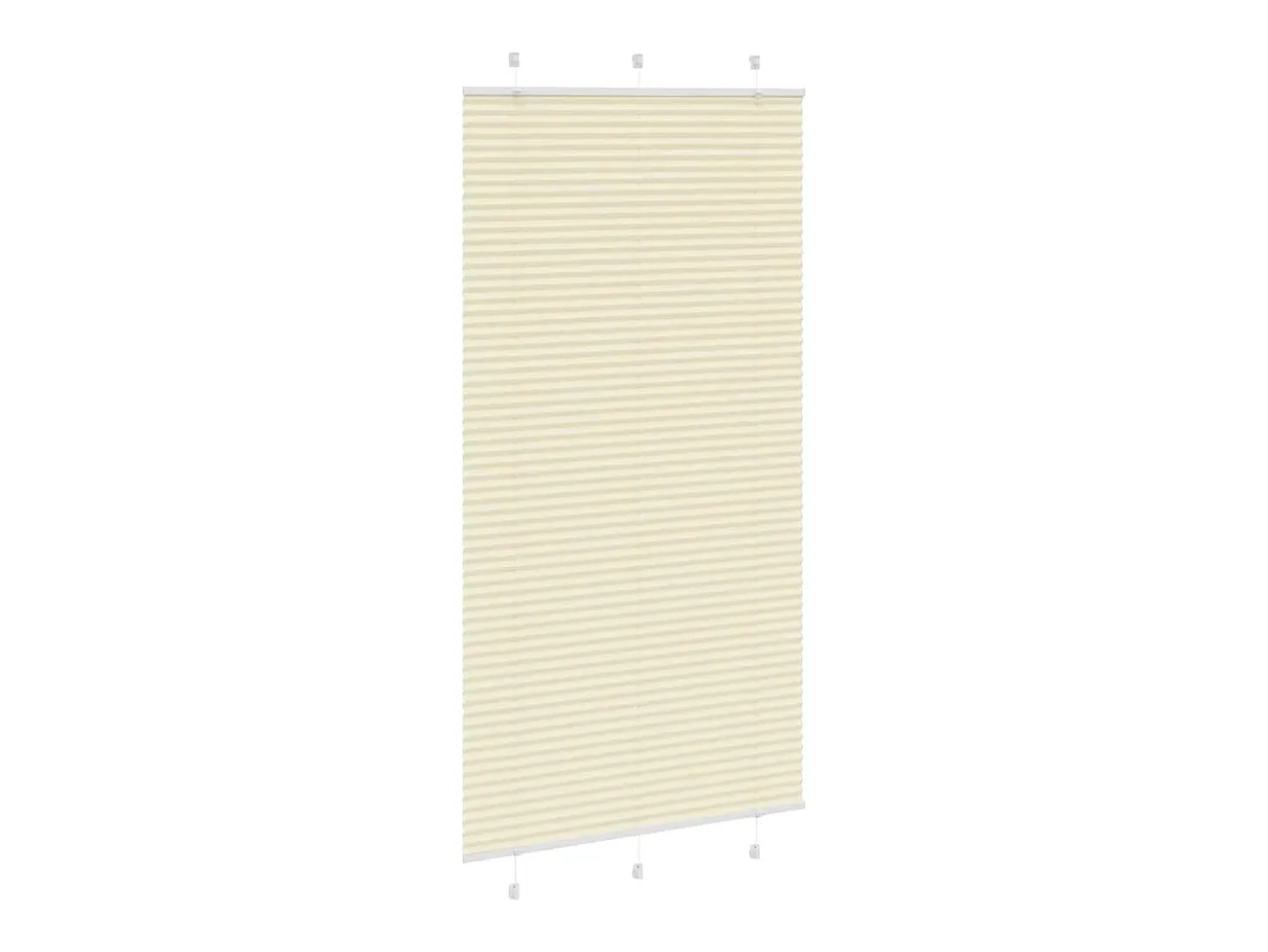Estor plisado color crema 105x200cm ancho tela 104,4cm poliéster