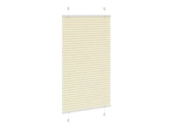 Estor plisado color crema 70x150 cm ancho tela 69,4 cm poliéster