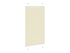 Estor plisado color crema 70x150 cm ancho tela 69,4 cm poliéster