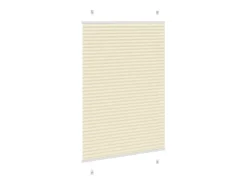 Estor plisado color crema 90x100 cm ancho tela 89,4 cm poliéster