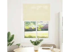 Estor plisado color crema 90x100 cm ancho tela 89,4 cm poliéster