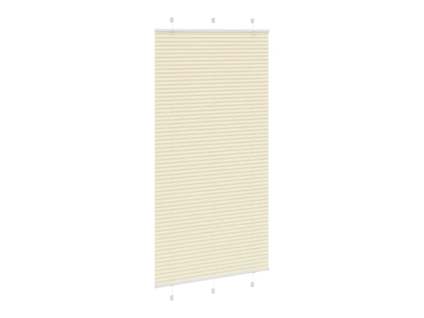 Estor plisado color crema 110x200cm ancho tela 109,4cm poliéster