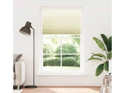 Estor plisado color crema 110x200cm ancho tela 109,4cm poliéster