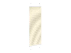 Estor plisado color crema 45x100 cm ancho tela 44,4 cm poliéster