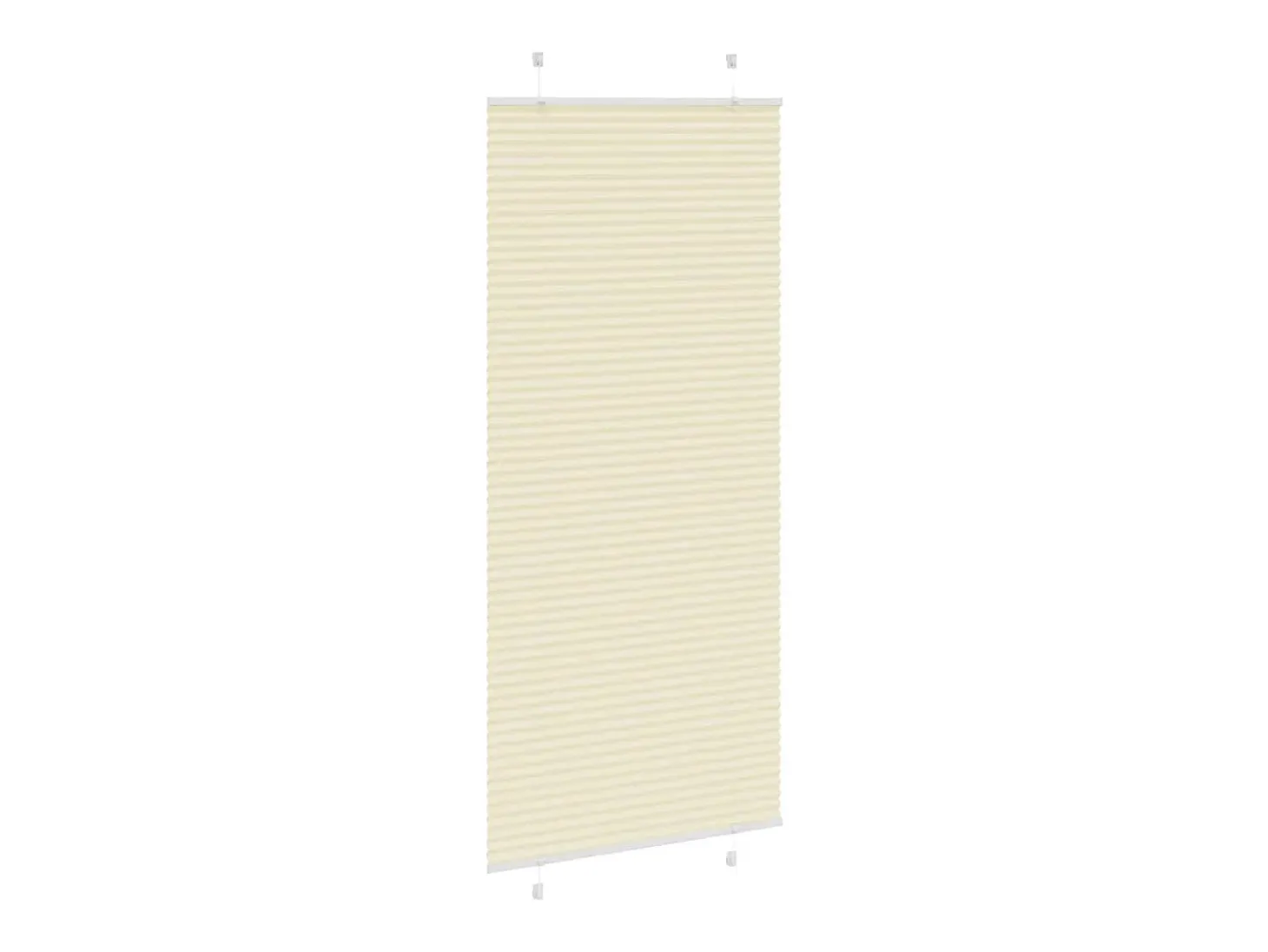 Estor plisado color crema 95x200 cm ancho tela 94,4 cm poliéster