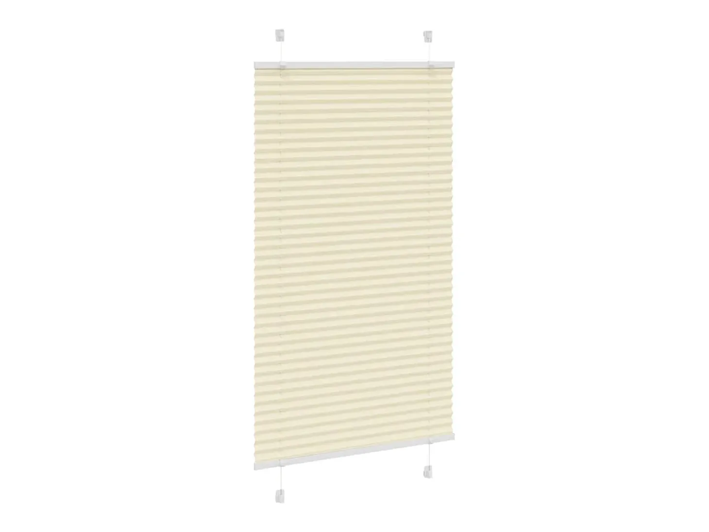 Estor plisado color crema 80x150 cm ancho tela 79,4 cm poliéster